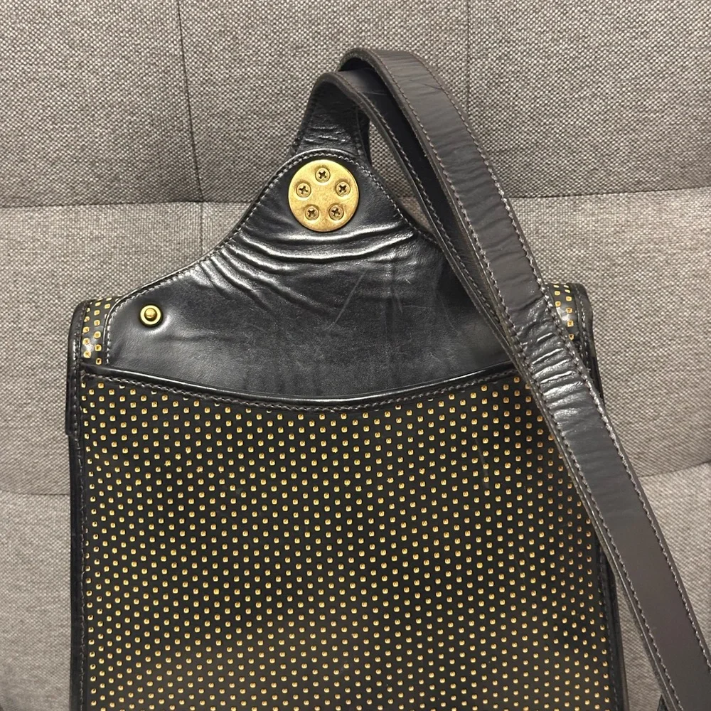 Vintage Y2K Dooney & Bourke Cabriolet black perforated leather backpack - Picture 6 of 10